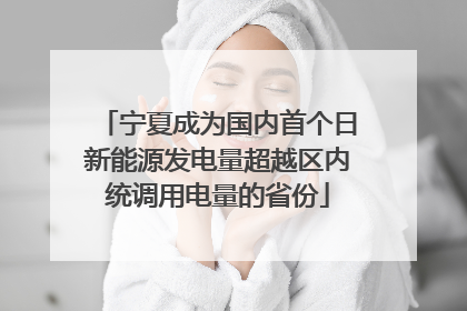 宁夏成为国内首个日新能源发电量超越区内统调用电量的省份