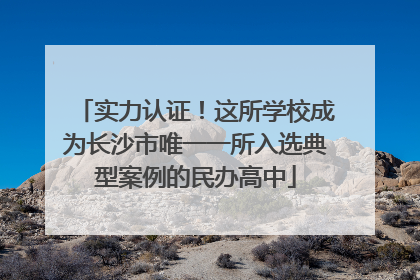 实力认证！这所学校成为长沙市唯一一所入选典型案例的民办高中