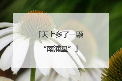 天上多了一颗“南浦星”