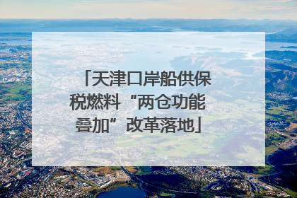 天津口岸船供保税燃料“两仓功能叠加”改革落地