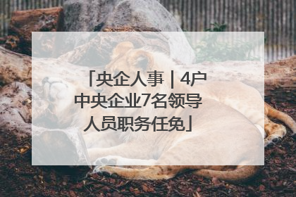 央企人事｜4户中央企业7名领导人员职务任免