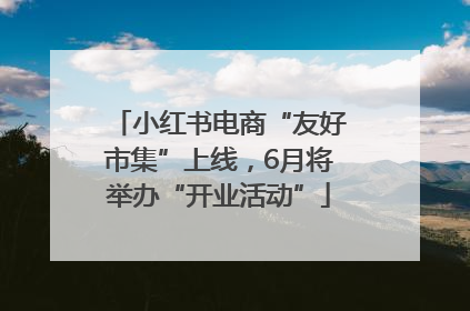 小红书电商“友好市集”上线，6月将举办“开业活动”