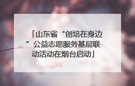 山东省“创培在身边”公益志愿服务基层联动活动在烟台启动