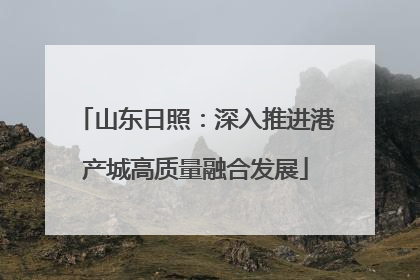 山东日照：深入推进港产城高质量融合发展