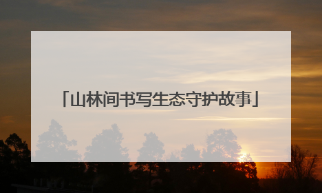 山林间书写生态守护故事