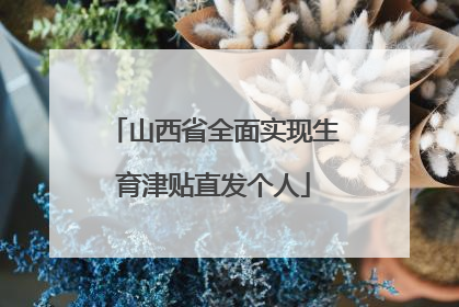 山西省全面实现生育津贴直发个人