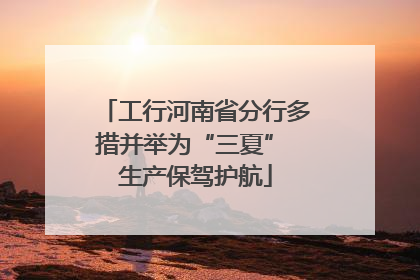 工行河南省分行多措并举为“三夏” 生产保驾护航