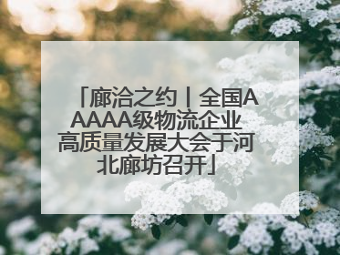 廊洽之约丨全国AAAAA级物流企业高质量发展大会于河北廊坊召开