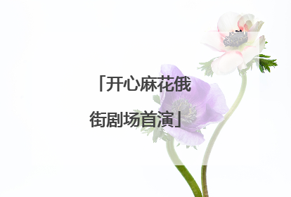 开心麻花俄街剧场首演