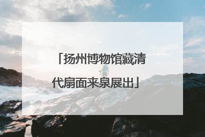 扬州博物馆藏清代扇面来泉展出