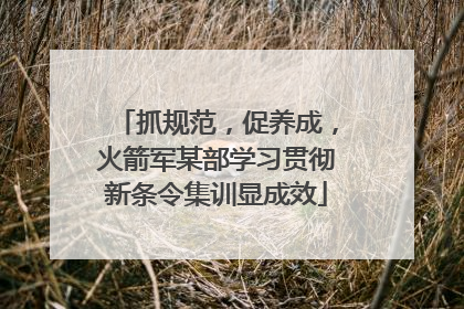 抓规范，促养成，火箭军某部学习贯彻新条令集训显成效