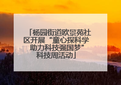 杨园街道欧景苑社区开展“童心探科学 助力科技强国梦”科技周活动