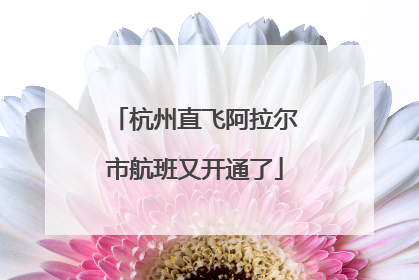 杭州直飞阿拉尔市航班又开通了
