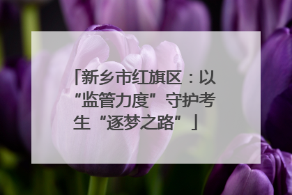 新乡市红旗区：以“监管力度”守护考生“逐梦之路”