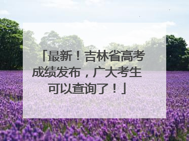 最新！吉林省高考成绩发布，广大考生可以查询了！