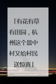 有花有草有田园，杭州这个景中村又给村民送惊喜