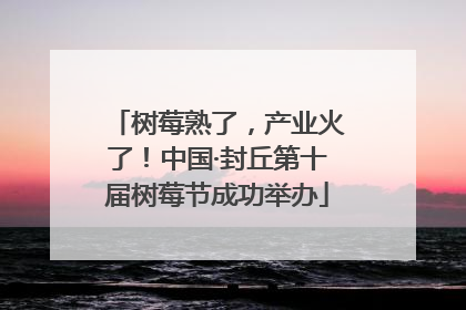 树莓熟了，产业火了！中国·封丘第十届树莓节成功举办