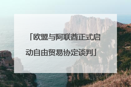 欧盟与阿联酋正式启动自由贸易协定谈判