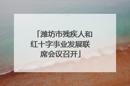 潍坊市残疾人和红十字事业发展联席会议召开