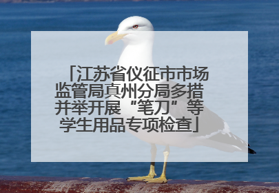 江苏省仪征市市场监管局真州分局多措并举开展“笔刀”等学生用品专项检查