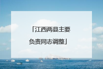 江西两县主要负责同志调整
