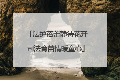 法护蓓蕾静待花开 司法育苗情暖童心