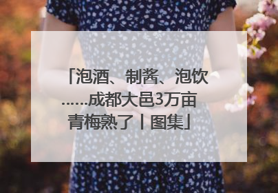 泡酒、制酱、泡饮……成都大邑3万亩青梅熟了丨图集