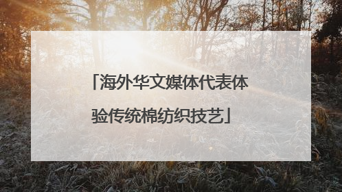 海外华文媒体代表体验传统棉纺织技艺