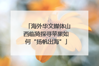 海外华文媒体山西临猗探寻苹果如何“扬帆出海”