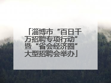 淄博市“百日千万招聘专项行动”暨“省会经济圈”大型招聘会举办