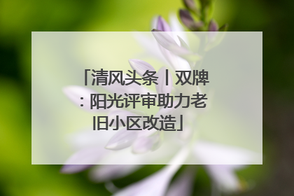 清风头条丨双牌：阳光评审助力老旧小区改造