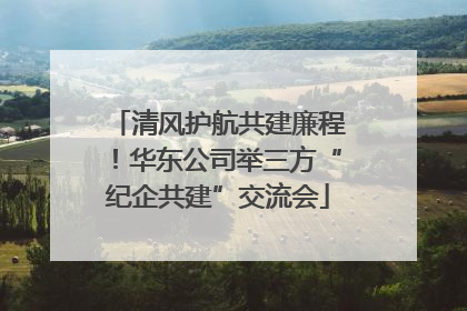 清风护航共建廉程！华东公司举三方“纪企共建”交流会