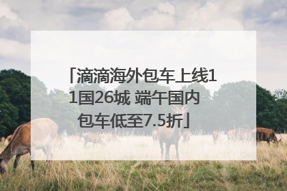 滴滴海外包车上线11国26城 端午国内包车低至7.5折
