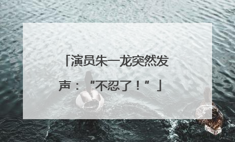 演员朱一龙突然发声：“不忍了！”