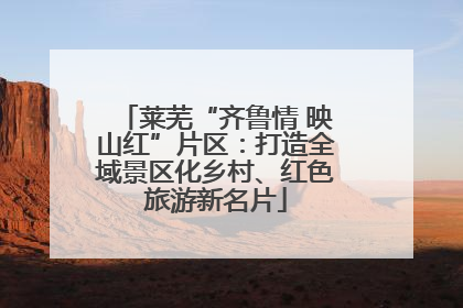 莱芜“齐鲁情 映山红”片区：打造全域景区化乡村、红色旅游新名片