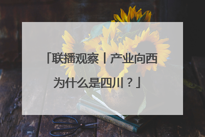 联播观察丨产业向西 为什么是四川？