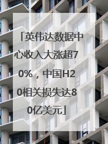 英伟达数据中心收入大涨超70%，中国H20相关损失达80亿美元