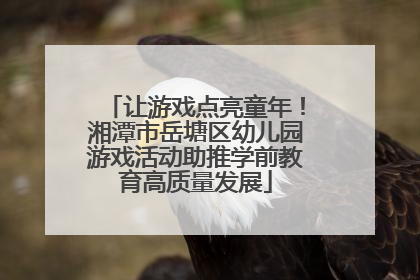 让游戏点亮童年！湘潭市岳塘区幼儿园游戏活动助推学前教育高质量发展