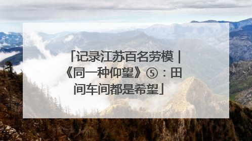 记录江苏百名劳模｜《同一种仰望》⑤：田间车间都是希望