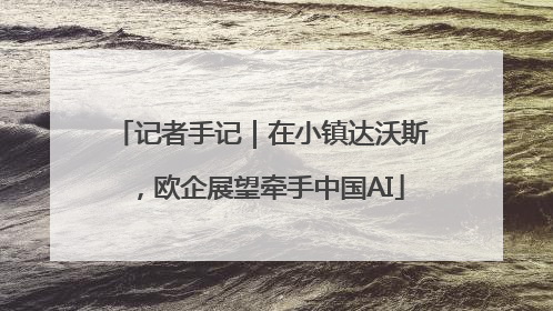 记者手记｜在小镇达沃斯，欧企展望牵手中国AI