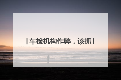 车检机构作弊，该抓
