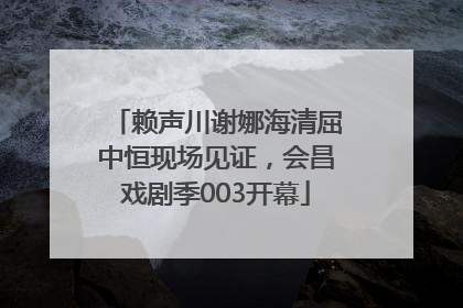 赖声川谢娜海清屈中恒现场见证，会昌戏剧季003开幕
