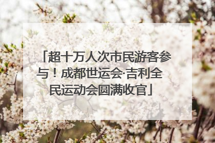 超十万人次市民游客参与！成都世运会·吉利全民运动会圆满收官