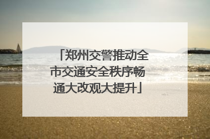 郑州交警推动全市交通安全秩序畅通大改观大提升