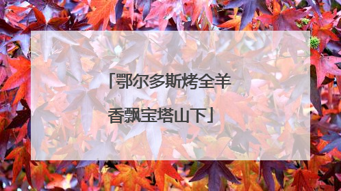 鄂尔多斯烤全羊香飘宝塔山下