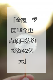 金霞二季度18个重点项目签约投资42亿元
