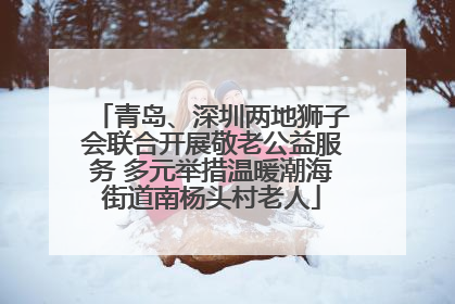 青岛、深圳两地狮子会联合开展敬老公益服务 多元举措温暖潮海街道南杨头村老人