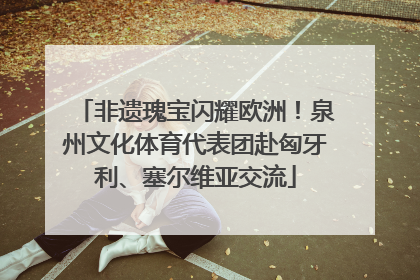 非遗瑰宝闪耀欧洲！泉州文化体育代表团赴匈牙利、塞尔维亚交流