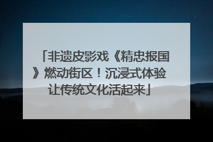 非遗皮影戏《精忠报国》燃动街区！沉浸式体验让传统文化活起来