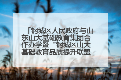 钢城区人民政府与山东山大基础教育集团合作办学暨“钢城区山大基础教育品质提升联盟”签约揭牌活动举行